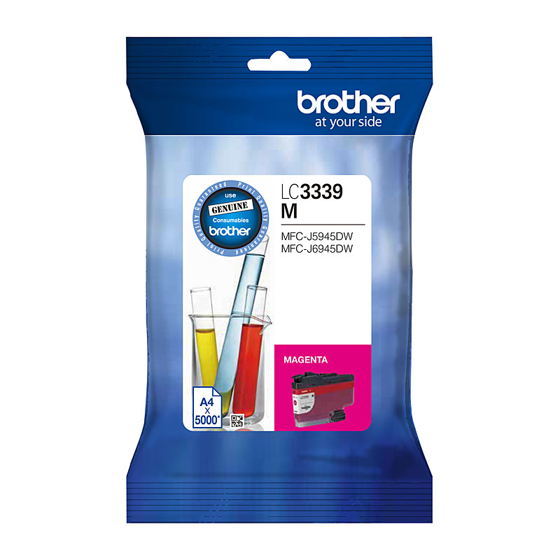Brother LC-3339XLM, Original Magenta High Yield Ink Cartridge - 5,000 Pages