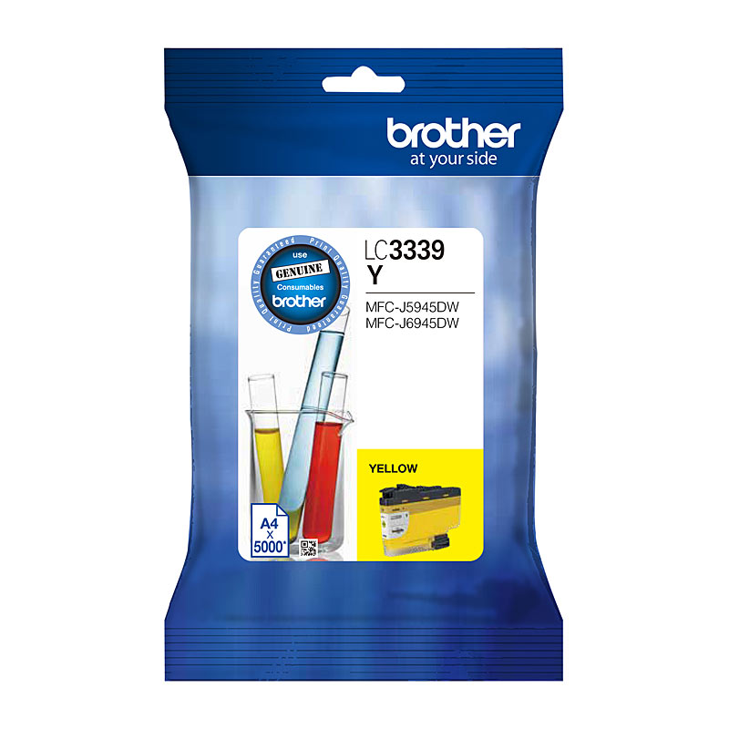 Brother LC-3339XLY, Original Yellow High Yield Ink Cartridge - 5,000 Pages