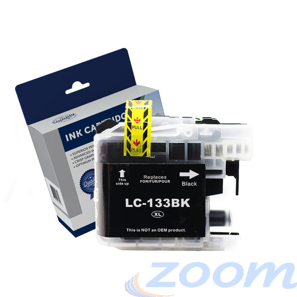Premium Compatible Brother LC131BK-LC133BK Black High Yield Ink Cartridge