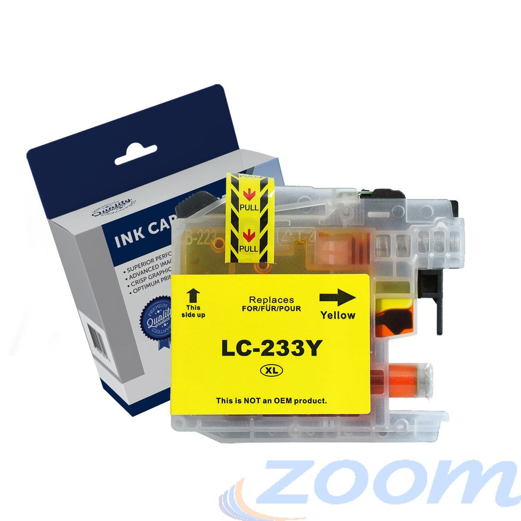 Premium Compatible Brother LC231-YLC233Y Yellow High Yield Ink Cartridge
