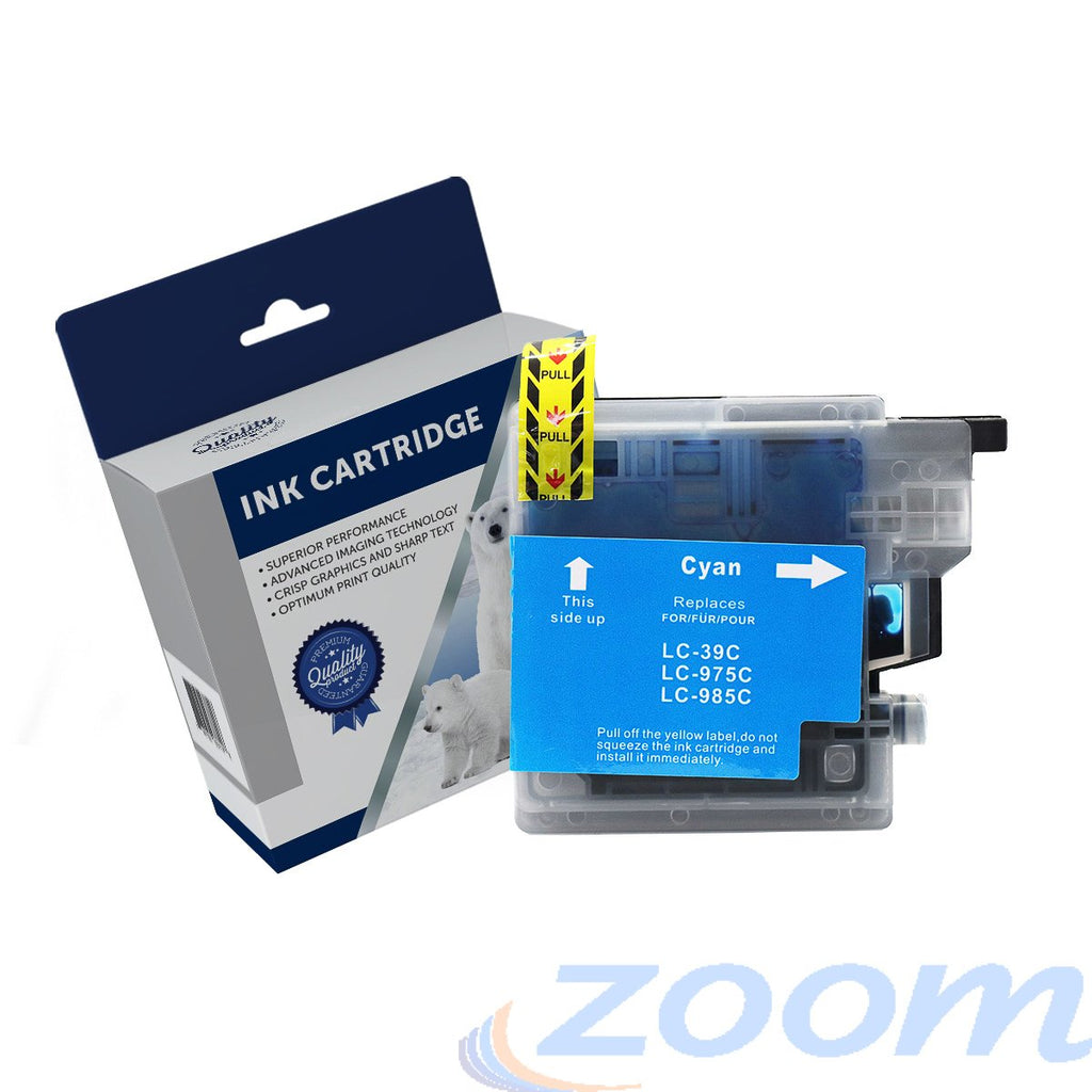 Premium Compatible Brother LC39C Cyan High Yield Ink Cartridge
