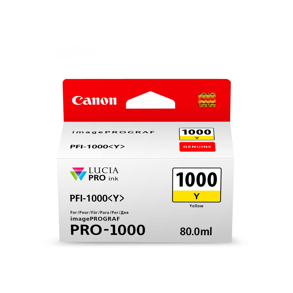 Canon PFI1000Y Yellow Ink Cartridge