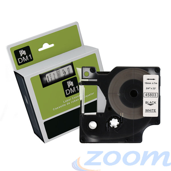 Premium Compatible Dymo SD45803 Black Text on White Tape