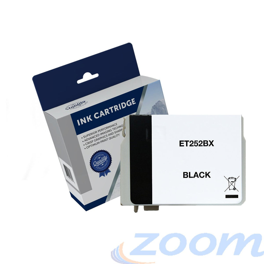 Premium Compatible Epson C13T253192, 252XL Black High Yield Ink Cartridge
