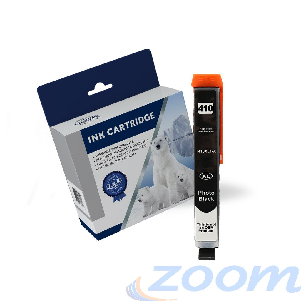 Premium Compatible Epson C13T340192, 410XL Photo Black High Yield Ink Cartridge