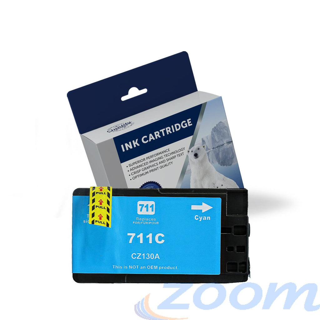 Premium Compatible HP CZ130A, #711 Cyan Ink Cartridge