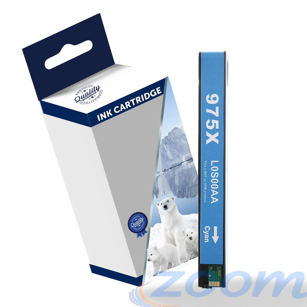 Premium Compatible HP L0S00AA, #975XL Cyan High Yield Ink Cartridge