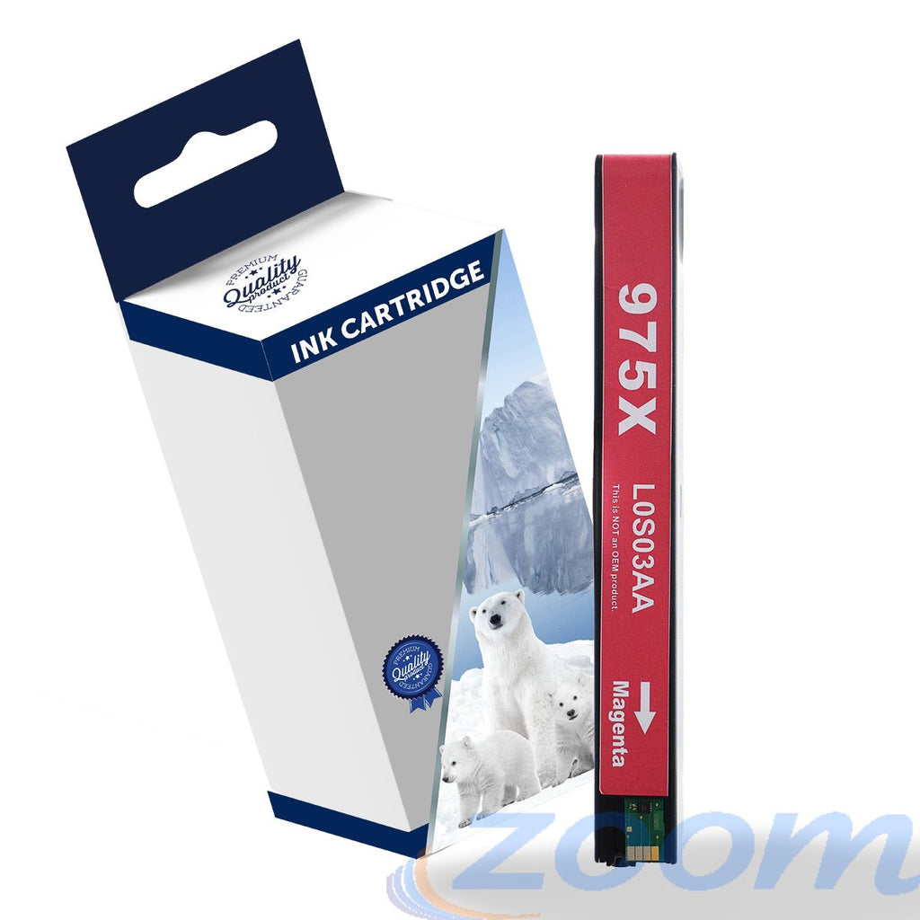Premium Compatible HP L0S03AA, #975XL Magenta High Yield Ink Cartridge