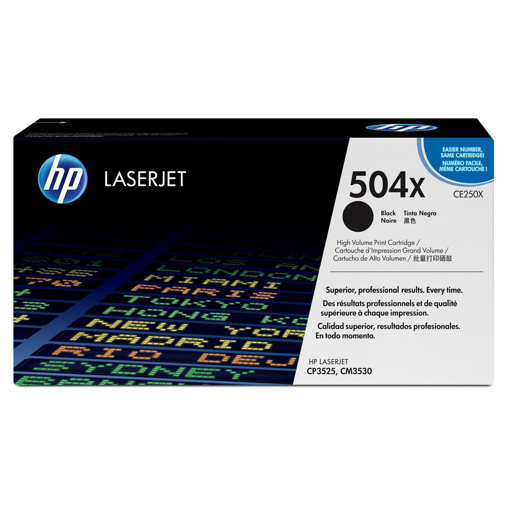 HP 504X Black Toner Cartridge (CE250X)