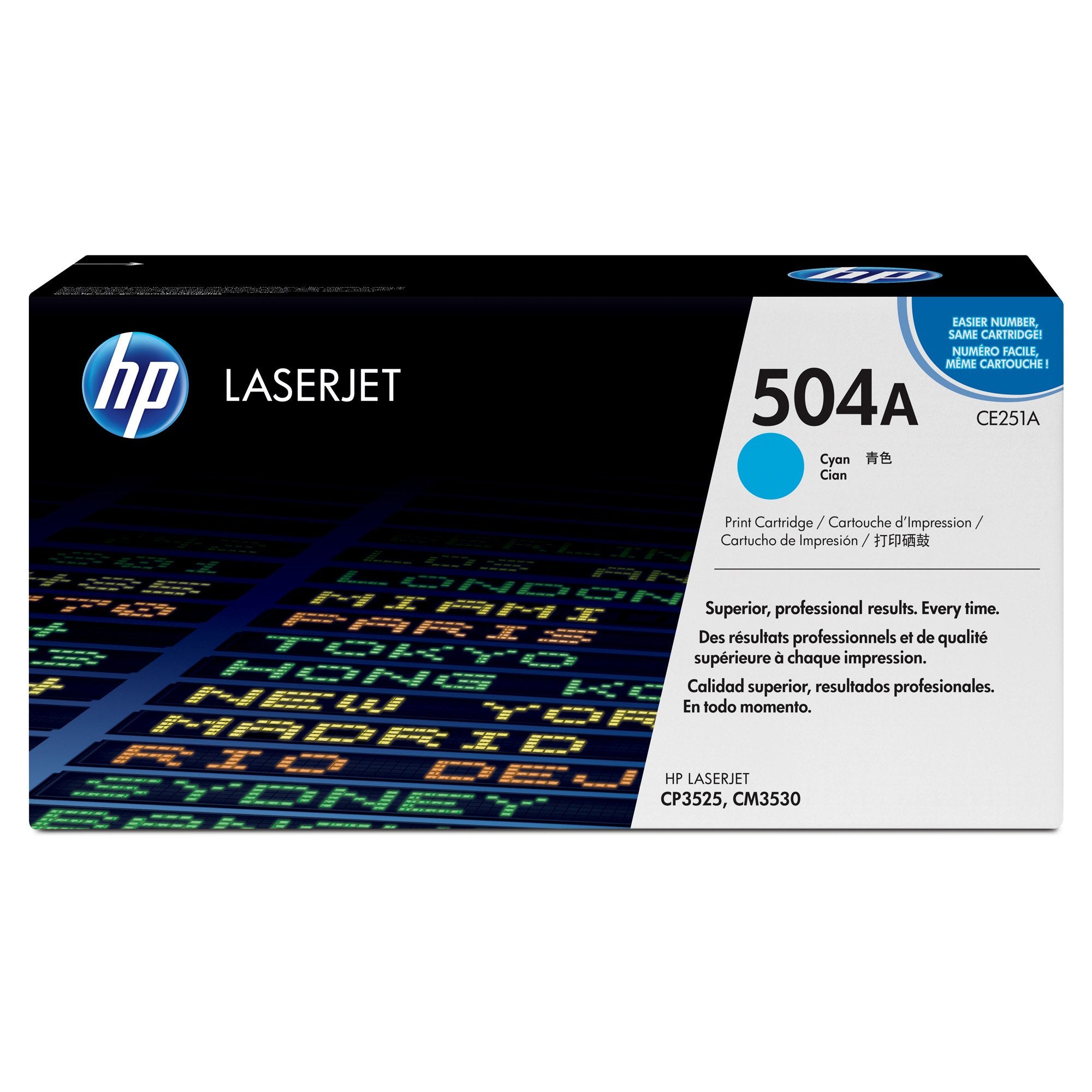 HP 504A Cyan Toner Cartridge (CE251A)