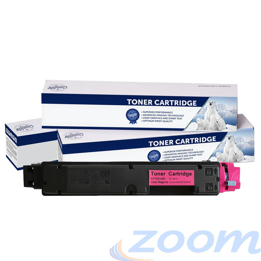 Premium Compatible Kyocera TK5144M Magenta Toner Cartridge + 1 Waste Container