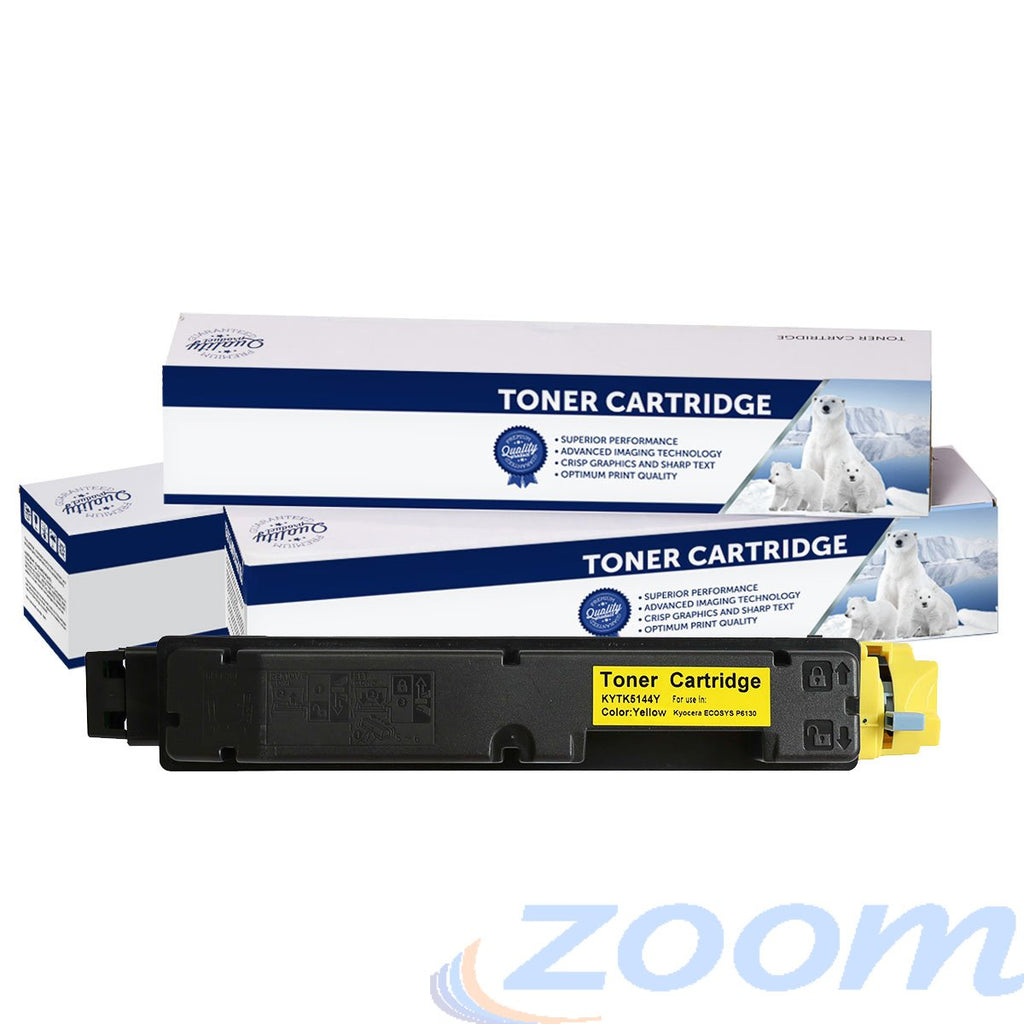 Premium Compatible Kyocera TK5144Y Yellow Toner Cartridge + 1 Waste Container