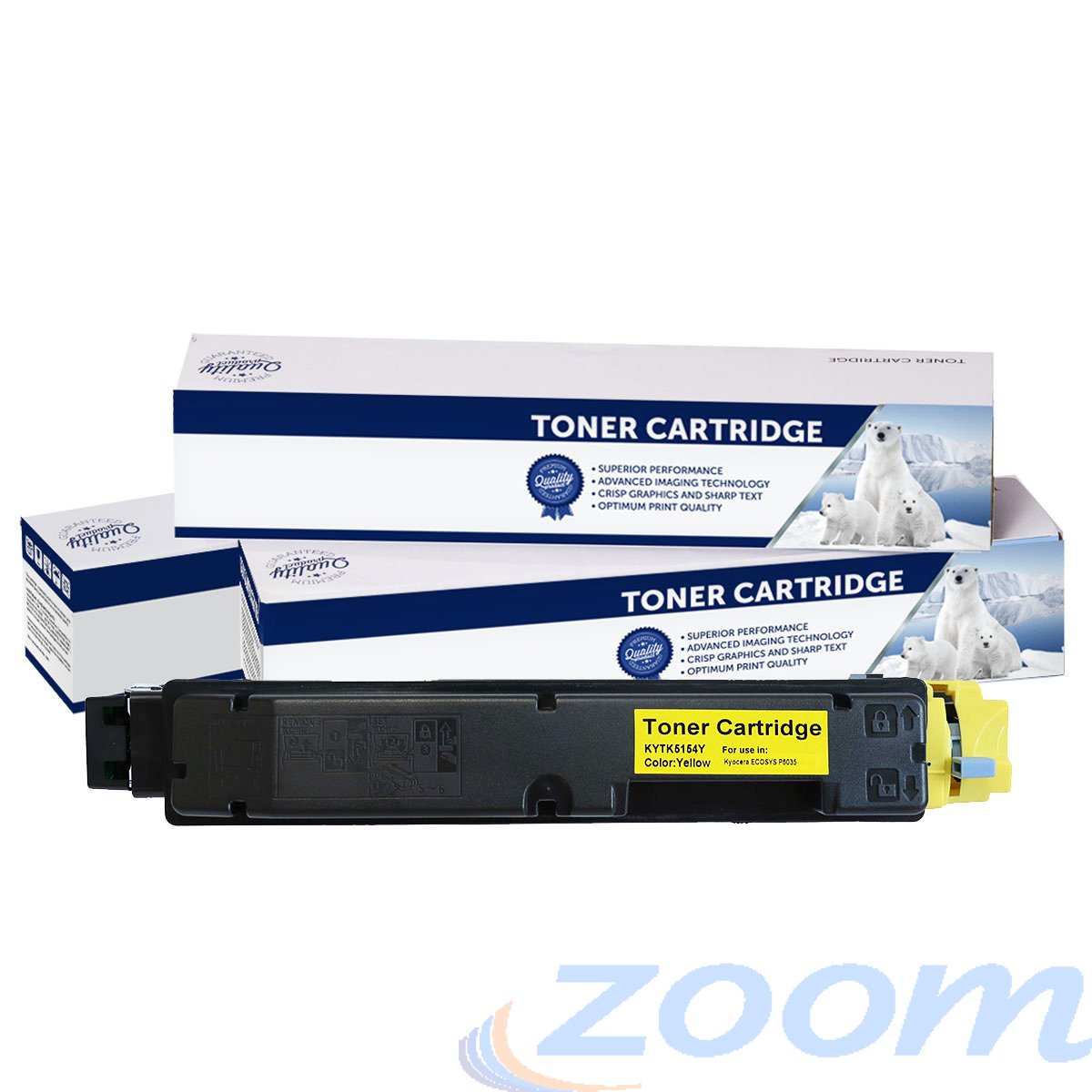 Premium Compatible Kyocera TK5154Y Yellow Toner Cartridge + 1 Waste Container