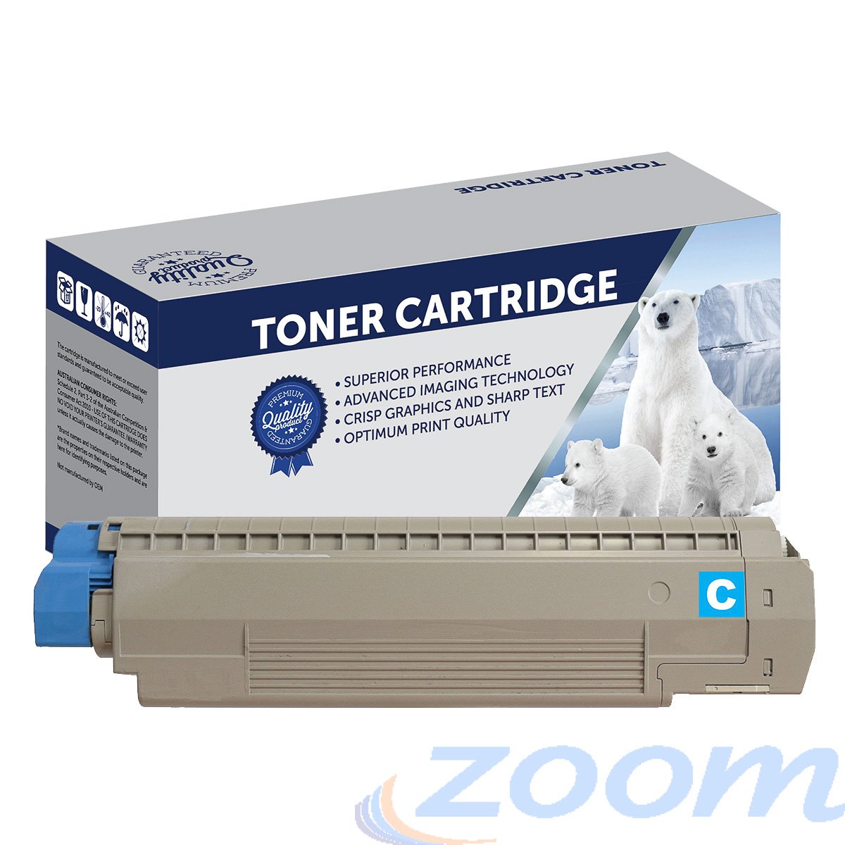 Premium Compatible Oki 44059239 Cyan Toner Cartridge