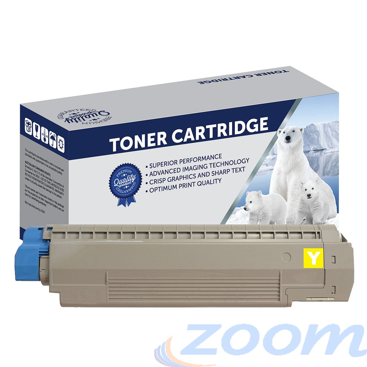 Premium Compatible Oki 44059237 Yellow Toner Cartridge