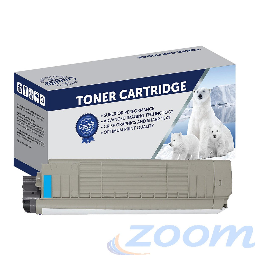 Premium Compatible Oki 44059243 Cyan Toner Cartridge