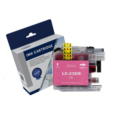Brother LC-23EM, Premium Compatible Magenta Ink Cartridge - 1,200 Pages